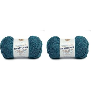 Lion Brand Yarn Heartland Yarn for Crocheting و Knitting و Weaving ، Yarn Multicolor ، Glacier Bay ، 600 قدم (حزمة 2)