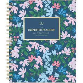 AT-A-Glance Planner 2025-2026 Academic ، تم تبسيطه بواسطة Emily Ley ، أسبوعيًا وشهريًا ، 8-1/2 "× 11" ، علامات تبويب شهرية كبيرة ، تغطية مرنة ، زهرية صغيرة (EL38-905A)