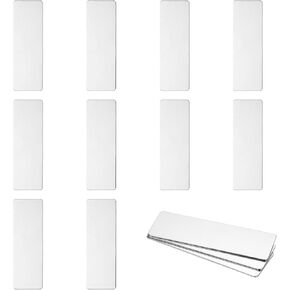 Meccanixity 10 حزمة 2x 3/4 بوصة نقش معدني فارغ الفولاذ المقاوم للصدأ الفولاذ الصلب فارغ فارغ ختم ختم المعادن in Kuwait