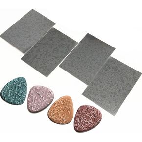 Arbuya Halloween Polymer Clay Moture Sheets for أقراط تصنع اليهود ، حصيرة جمجمة الأشباح لمشاريع البوليمرات الطينية للأقراط البوليمرات الطين ， 4pcs/pack
