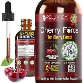 Cherry Force - Advanced Tart Cherry Extract - Real Tart Cherries - Rich in Phytonutrients - Liquid Extract for Better Absorption
