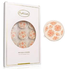 FSALISA COLOR WAX SEAL ملصقات 30PCS مغلف دعوة الزفاف ، ملصقات شمع الختم للاصطدام الذاتي لبطاقات دعوات عيد الميلاد رسائل حزم النبيذ غلاف هدية (Lily#)