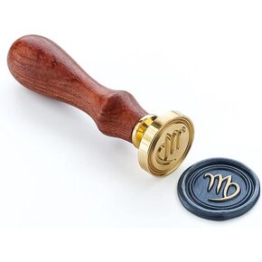 Wax Seal Stamper, VOOSEYHOME Horoscope Pisces Sign of Zodiac Stamp with Rosewood Handle Decorating on Packing Invitation Envelope Letter Sealer Card Book Parcel for Birthday Themed Party Signature