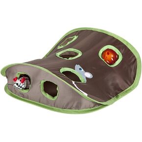 Creation Core Interactive Cat Toy Hide & Seaking Game Pop-Up Abzule Puzzle Exercise Toy 9 Holes Mouse Hunt with Bell