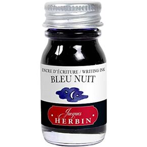 Jacques Herbin - Ref H115/19 - Fountain Pen Ink - Bleu Nuit - 10 مل زجاجة