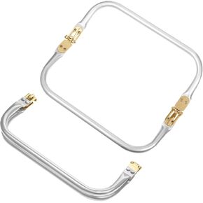2pcs 8 "محفظة إطار مستطيل قفل قفل قبلة القفل المعدن مقبض على شكل حرف U مقبض محفظة الأجهزة قبلة داخلية قبلة ل DIY مقبض حقيبة صنع لوازم خياطة القابض