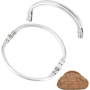 PH Pandahall 2PCS Presh Frame KISS CLASP الإطار الأنبوبي الداخلي ، 7.6inch على شكل حرف U بدائل مشبك محفظة الألومنيوم على شكل حرف U لصنع حقيبة مقبض محفظة DIY