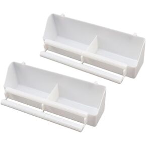 2 Pieces Bird Feeding Cups Bird Cage Cups Birds Feeders Bird Cage Feeders Bird Feeding Dish Cups Parrot Food Bowl Parrot Feeding Bowls Bird Cage Food Cup, White