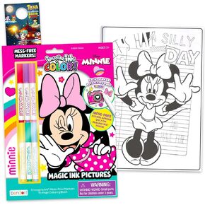 MINNIE MOUSE CHESPART PONTING BOOK-حزمة مع نشاط MINNIE MOUSE الخالي من الفوضى المكون من 16 صفحة ، كتاب التلوين للأطفال الصغار مع العلامات والمزيد | صفحات تلوين ميني ماوس