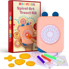 Spiral Art Travel Kit for Kids – Portable Drawing Set with Spiral Wheels, Markers & Pad – Fun & Educational Art Toy for Ages 6+