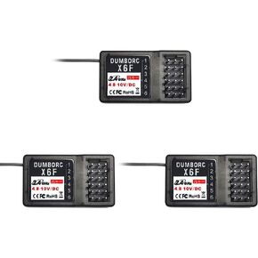 Dumborc 3 PCS X6F 6 Channels 2.4GHz RC Receiver لـ Dumborc X4 X5 X6 RC BOAT