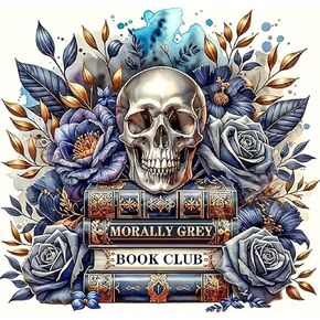 Arpadamo Skull Book مجموعات فن الماس للبالغين ، 5D Diamond Painting Diy Book Diamond Art Diamond Painting Kits للبالغين ، ماس دريبات كامل ، مجموعات فن الماس للديكور المنزلي -14 × 14 بوصة