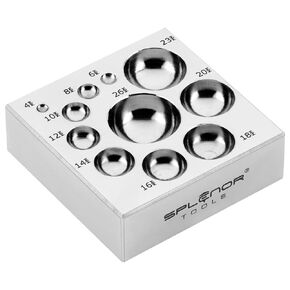 Steel 11 Cavity مسطح DAPPANG BLOCK - لصنع المجوهرات - أداة تشكيل المعادن - تشكيل يموت