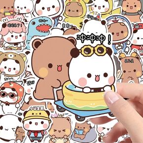 100pcs bubu dudu ملصقات ، ملصقات زجاجة ماء ، ملصقات لطيفة ، ملصقات للأطفال ، ملصقات للفصول الدراسية للأطفال ، للأمتعة ، مكافآت التدريس ، لوح التزلج ، ملصق الكمبيوتر المحمول (أ)