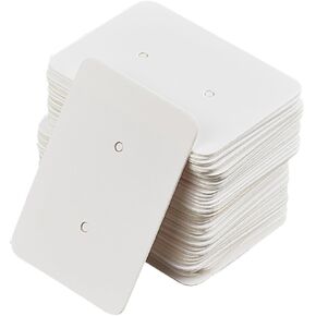300Pcs 1.38 x 0.98 Inch Earring Display Cards Jewelry Display Card White Cardboard Jewelry Holder Necklace Bracelet Earrings Keychain Card Holders for Selling Jewelry Display Small Business