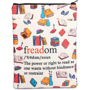 Freadom Definition Book Sleeve Anti Ban Book Gift Freadom Reader Book Cover Literature Gift Librarian Gift Freedom to Read Gift for Bookish Bookworm (Freadom BS)