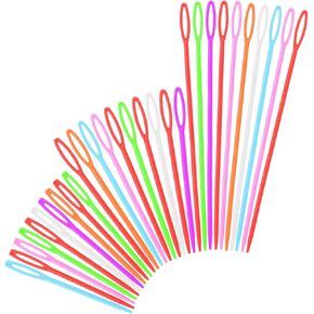60 PCS Plastic Yarn Needle Set, Darning Needle Large Needles Knitting Accessories Cross Stitch Supplies for Hand Sewing Weaving Crafts Embroidery Apestry