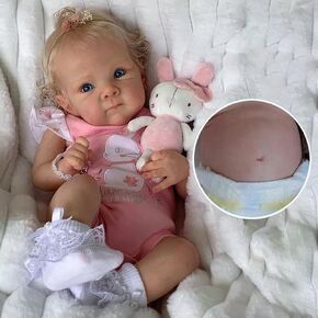 Zero PAM Reborn Baby Baby Dolls Silicone كامل الجسم ، دمية طفل واقعية ، 18 بوصة صحيحة من الناحية التشريحية ، دمية حقيقية ، تبدو دمى من جديد للحياة مع الملحقات