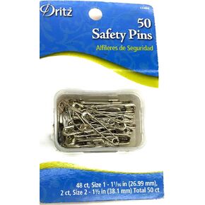 دبابيس أمان دريتز: حجم النيكل 1-50/PKG. -حزي 1-1-1/16 ''