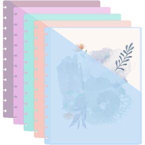 9.2 × 11 بوصة ديسكبونز ، مقسم دفاتر ديسك ، 5pcs مع جيوب ، مخطط أقراص بحجم الحروف ، فواصل موثق القرص ، مجلد جيب مخطط القرص 11 للمدرسة ، المكتب (5 ألوان)
