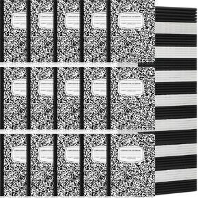 Fainne 60 Pack B5 Composition Notebooks Bulk 7.5 × 9.75 '' College College Compliced ​​Notebooks 50 Sheets (100 صفحة) يغطي دفتر الرخام للمستلزمات المكتبية للمدرسة (Multicolor)