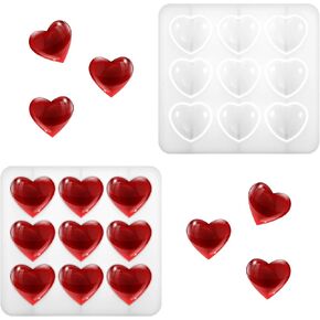 Heart Shape Resin Molds Silicone, Heart Silicone Resin Molds, Cute Hearts Resins Mold for Valentine‘s Day, DIY Love Hearts Keychain, Casting Jewelry, Pendant