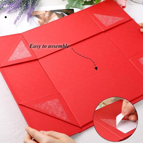 VGOODALL Luxury White Gift Box with Lid, 14x8.7x4.3inches - Magnetic Closure, Ribbon & Greeting Card for Birthdays, Graduation, Weddings in Saudi Arabia