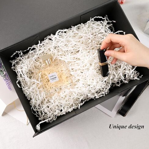 صندوق هدايا بيضاء فاخرة فاخرة مع غطاء ، 14 × 8.7x4.3 بوصة - الإغلاق المغناطيسي ، شريط الشريط والترحيب لأعياد الميلاد ، التخرج ، حفلات الزفاف in Kuwait