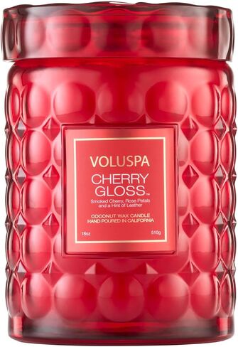 Voluspa Gilt Pomander and Hinoki Candle | 18 Oz | Large Glass Jar with Matching Glass Lid | Holiday Scent | All Natural Wicks and Coconut Wax for Clean Burning in Saudi Arabia