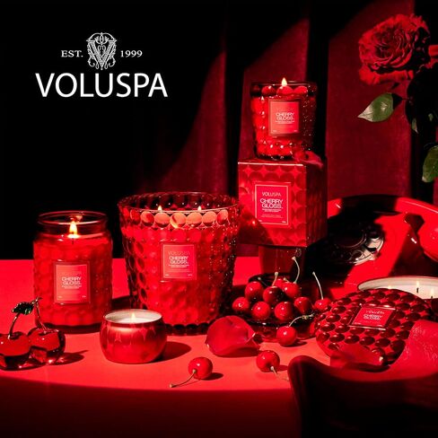 Voluspa Gilt Pomander and Hinoki Candle | 18 Oz | Large Glass Jar with Matching Glass Lid | Holiday Scent | All Natural Wicks and Coconut Wax for Clean Burning in Saudi Arabia