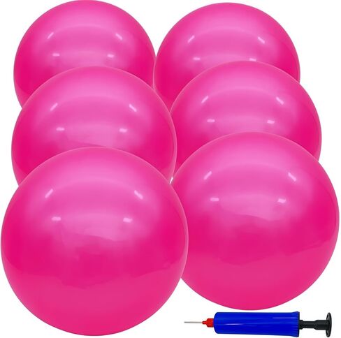 6 Pcs 6 Inch Inflatable Bouncy Balls, with 1 Hand Air Pump in Kuwait