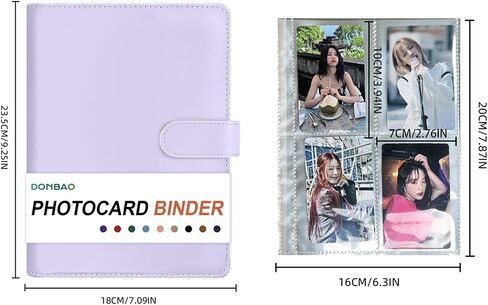 A5 Kpop Photocard Binder, 6 Ring Binder Collector’s Album with 240 Card Slots, PU Leather Cover for Organizing K-Pop, Trading Cards, Game Cards & Memorabilia (Blue) in Kuwait
