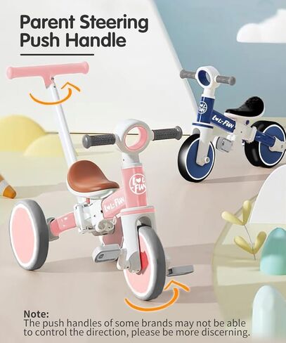 LOL-FUN TRICECY للعب الأطفال الصغار 1-3 سنوات ركوب لعبة ، 5 في 1 Baby Balance Bike Boys 2 Year in Kuwait