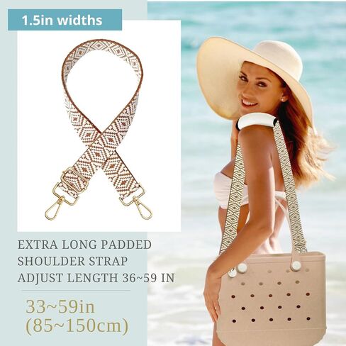 Strap Wrap for Bogg Bag Accessories, Adjustable Crossbody Shoulder Strap Wrap with Detachable Pad, For XL Medium Bog Bag in Saudi Arabia