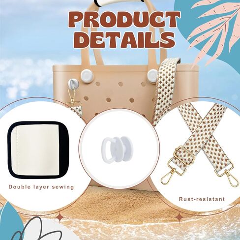 Strap Wrap for Bogg Bag Accessories, Adjustable Crossbody Shoulder Strap Wrap with Detachable Pad, For XL Medium Bog Bag in Kuwait