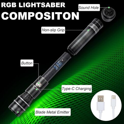 Lightsaber,Smooth Swing Dueling Light Saber,18 Set Sound Effects with 19 Colors Change,Motion Control Premium Metal Handle,Adults and Kids Collectible Roleplay Item（105cm） in Saudi Arabia
