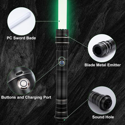 Lightsaber,Smooth Swing Dueling Light Saber,18 Set Sound Effects with 19 Colors Change,Motion Control Premium Metal Handle,Adults and Kids Collectible Roleplay Item（105cm） in Saudi Arabia