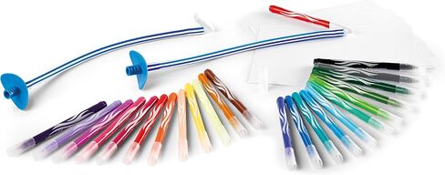 Maped Creativ Blow Art Kit - 24x Felt Tip Pens and 2x Airbrush Tools - Children's Craft Art Kit in Saudi Arabia