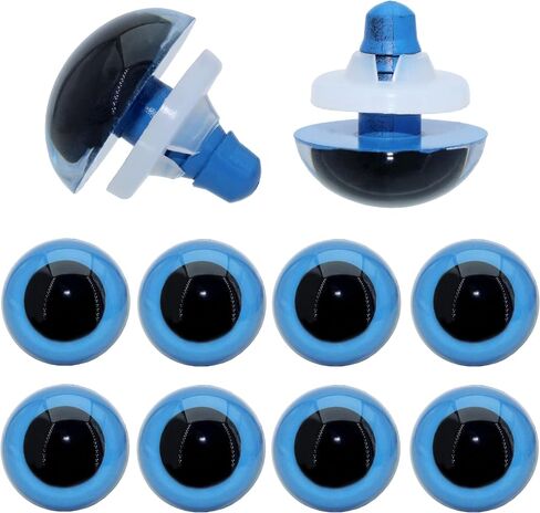 ARTCXC 1Box(20Pcs) 24mm Large Blue Plastic Safety Eyes Craft Eyes with Washers for Doll, Puppet, Plush Animal DIY Making in Saudi Arabia