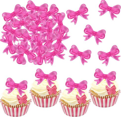 30 pcs cupcake topcake toppers bowknot cake toppers bow cupcake chicks bowknot birth in Kuwait