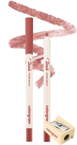 COLORGRAM SKETCH SCULPT PENCIL 03 MAUVE BROWN HB | Multi-Use Facial Drawing Pencil for Eyeliner, Overlip, Browbone, & Eyewhole Makeup | Long-Lasting, Smudge-Proof | Includes Built-in Sharpener in Kuwait