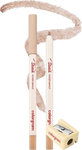 COLORGRAM SKETCH SCULPT PENCIL 03 MAUVE BROWN HB | Multi-Use Facial Drawing Pencil for Eyeliner, Overlip, Browbone, & Eyewhole Makeup | Long-Lasting, Smudge-Proof | Includes Built-in Sharpener in Kuwait