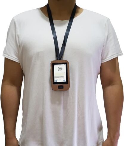 حقيبة جلدية ملائمة مع واقي شاشة (تتضمن حلقة تسلق وحبل قصير) لجهاز استقبال Dexcom G6 CGM (أحمر) in Saudi Arabia