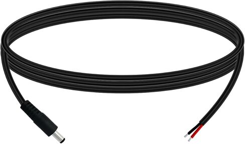 DC5.5x2.5mm Single Female DC Power Cord for IP Camera CCTV Surveillance Camera LED Strip Light DVR Router (3.3ft Single Female-2pcs) in Kuwait