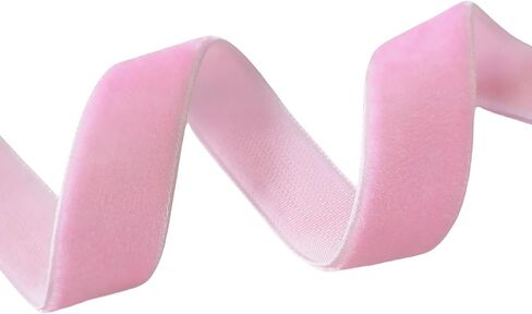 Abbaoww 10 Yards Hot Pink Velvet Ribbon 3/8 Inch Single Face Velvet Ribbon for Christmas Wreath Decoration Gift Wrapping DIY Project Bow Making (Hot Pink, 3/8 Inch) in Kuwait