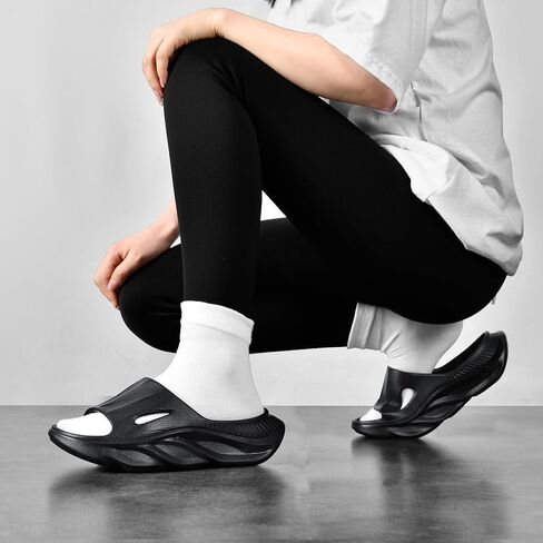 شرائح VIYEAR النسائية للرجال مع دعم قوس مريح لالتهاب اللفافة الأخمصية، صنادل رياضية سميكة لتقويم العظام للجنسين تقلل الضغط على القدمين in Kuwait