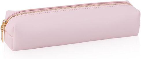 Pencil Case, Leather Comestic Bag Makeup Case with Zipper Pencil Pouch Office Organizer Box for Adlut (Pink) in Kuwait