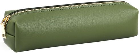 Pencil Case, Leather Comestic Bag Makeup Case with Zipper Pencil Pouch Office Organizer Box for Adlut (Pink) in Kuwait