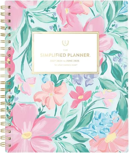 AT-A-GLANCE Planner 2025-2026 Academic, Simplified by Emily Ley, Weekly & Monthly, 8-1/2" x 11", Large, Monthly Tabs, Flexible Cover, Petite Floral (EL38-905A) in Kuwait