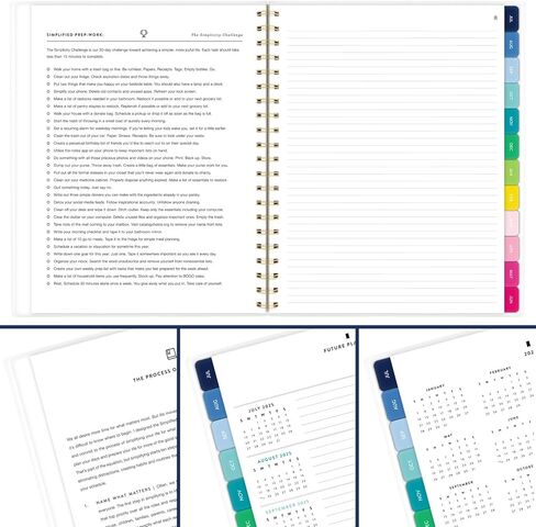 AT-A-GLANCE Planner 2025-2026 Academic, Simplified by Emily Ley, Weekly & Monthly, 8-1/2" x 11", Large, Monthly Tabs, Flexible Cover, Petite Floral (EL38-905A) in Kuwait